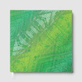 Annahme | Yellow Green Blue Shibori Muster Gästebuch (Vorderseite)