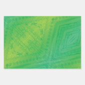 Annahme | Yellow Green Blue Shibori Muster Geschenkpapier Set (Vorderseite)