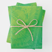 Annahme | Yellow Green Blue Shibori Muster Geschenkpapier Set (Beispiel)