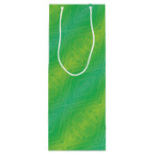 Annahme | Yellow Green Blue Shibori Muster Geschenktüte Für Weinflaschen (Rückseite)