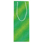 Annahme | Yellow Green Blue Shibori Muster Geschenktüte Für Weinflaschen (Vorderseite)