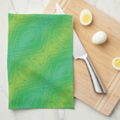 Annahme | Yellow Green Blue Shibori Muster Geschirrtuch (Viertel Falte)