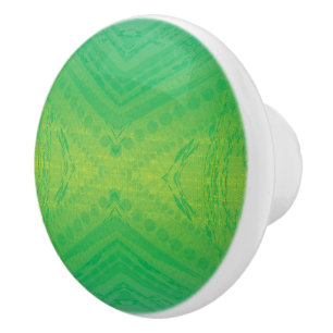 Annahme   Yellow Green Blue Shibori Muster Keramikknauf