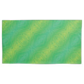 Annahme | Yellow Green Blue Shibori Muster Kissenbezug (Vorderseite-Links)