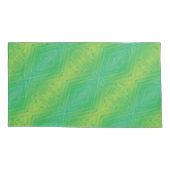 Annahme | Yellow Green Blue Shibori Muster Kissenbezug (Rückseite-Links)