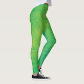 Annahme | Yellow Green Blue Shibori Muster Leggings (Rechts)