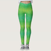 Annahme | Yellow Green Blue Shibori Muster Leggings (Vorderseite)