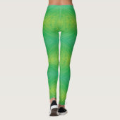 Annahme | Yellow Green Blue Shibori Muster Leggings (Rückseite)