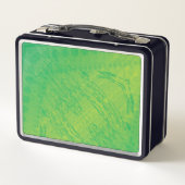 Annahme | Yellow Green Blue Shibori Muster Metall Brotdose (Rückseite)