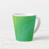 Annahme | Yellow Green Blue Shibori Muster Milchtasse (Rechte Ecke)