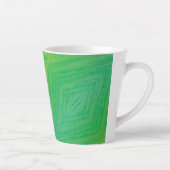 Annahme | Yellow Green Blue Shibori Muster Milchtasse (Rechts)