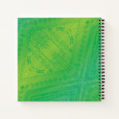 Annahme | Yellow Green Blue Shibori Muster Notizblock (Rückseite)