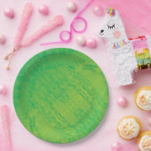 Annahme | Yellow Green Blue Shibori Muster Pappteller (Party)