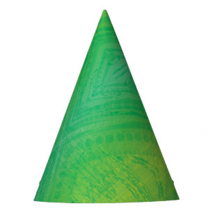 Annahme   Yellow Green Blue Shibori Muster Partyhütchen