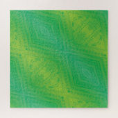 Annahme | Yellow Green Blue Shibori Muster Puzzle (Horizontal)