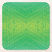 Annahme | Yellow Green Blue Shibori Muster Rechteckiger Pappuntersetzer (Vorderseite)