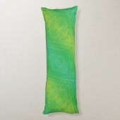 Annahme | Yellow Green Blue Shibori Muster Seitenschläferkissen (Rückseite (Vertikal))