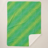 Annahme | Yellow Green Blue Shibori Muster Sherpadecke (Vorderseite)