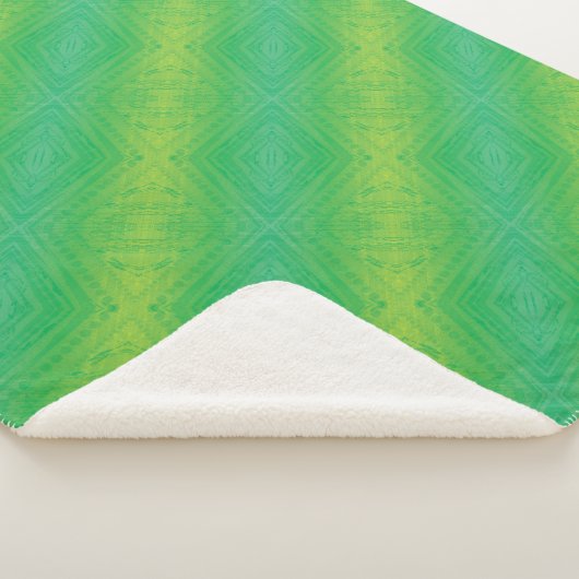 Annahme | Yellow Green Blue Shibori Muster Sherpadecke (3/4)