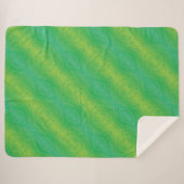 Annahme | Yellow Green Blue Shibori Muster Sherpadecke (Vorderseite (Horizontal))