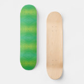 Annahme | Yellow Green Blue Shibori Muster Skateboard (Vorderseite)
