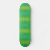 Annahme | Yellow Green Blue Shibori Muster Skateboard (Vorderseite)