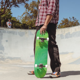 Annahme   Yellow Green Blue Shibori Muster Skateboard