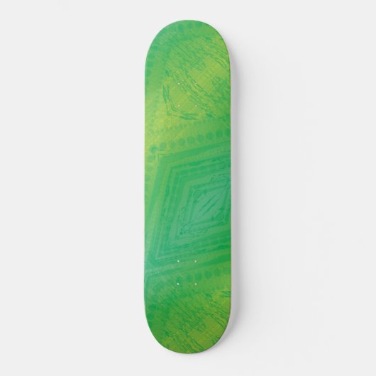 Annahme | Yellow Green Blue Shibori Muster Skateboard (Vorderseite)