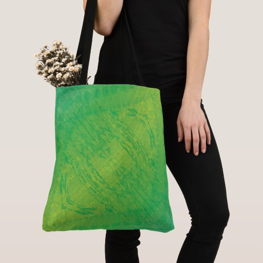 Annahme | Yellow Green Blue Shibori Muster Tasche (Von Nahem)