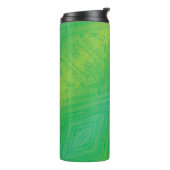 Annahme | Yellow Green Blue Shibori Muster Thermosbecher (Nach links gedreht)