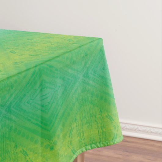 Annahme | Yellow Green Blue Shibori Muster Tischdecke (Beispiel)