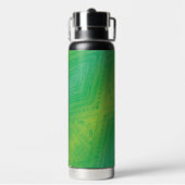 Annahme | Yellow Green Blue Shibori Muster Trinkflasche (Hinten)