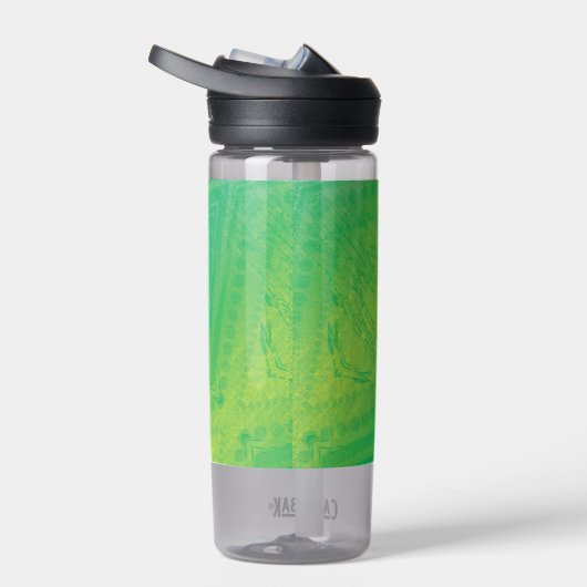 Annahme | Yellow Green Blue Shibori Muster Trinkflasche (Rechts)