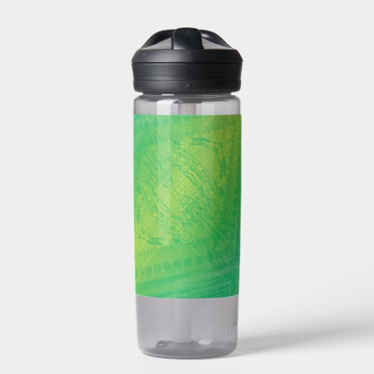 Annahme | Yellow Green Blue Shibori Muster Trinkflasche (Vorderseite)