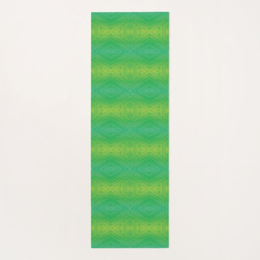 Annahme | Yellow Green Blue Shibori Muster Yogamatte (Rückseite)