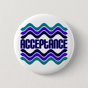 Annahme Zitat in Blau Grün Lila Grafik Button