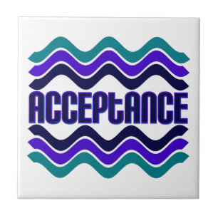 Annahmeangebot in blaugrüner Lila Grafik Fliese