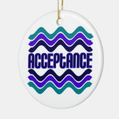 Annahmeangebot in blaugrüner Lila Grafik Keramikornament (Links)