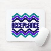 Annahmeangebot in blaugrüner Lila Grafik Mousepad (Mit Mouse)