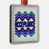 Annahmeangebot in blaugrüner Lila Grafik Ornament Aus Metall (Rechts)