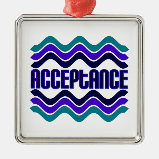 Annahmeangebot in blaugrüner Lila Grafik Ornament Aus Metall (Vorne)