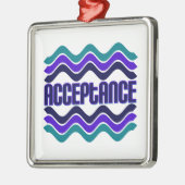 Annahmeangebot in blaugrüner Lila Grafik Ornament Aus Metall (Links)