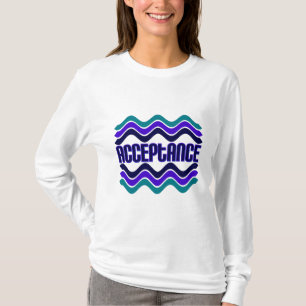 Annahmeangebot in blaugrüner Lila Grafik T-Shirt