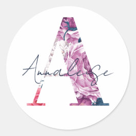 Annaleise Name Custom Sticker Girls Label Floral A