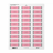 AnnaLiese Damask - Pink und Gray Matching Labels (Vorne)