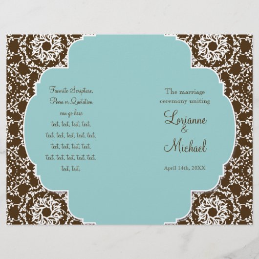 AnnaLiese Damask - Programm für feierliche Hochzei (Vorderseite)