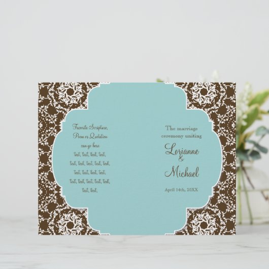 AnnaLiese Damask - Programm für feierliche Hochzei (Stehend Vorderseite)