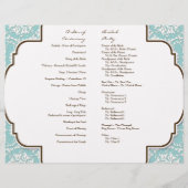 AnnaLiese Damask - Programm für feierliche Hochzei (Rückseite)
