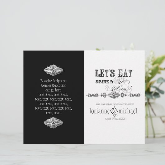 AnnaLiese Damask - Programm für feierliche Hochzei (Stehend Vorderseite)