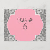 AnnaLiese Damask - Tischnummern in Rosa und Grau (Rückseite)
